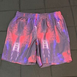 Zara Red and Purple Athletic Men's Shorts